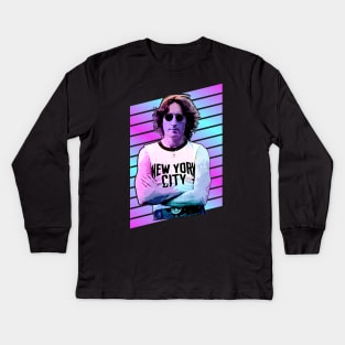 John lennon \ Portrait | Colorful Kids Long Sleeve T-Shirt